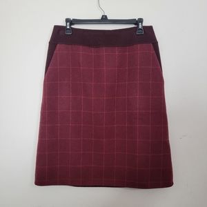 Bottega Veneta women's windowpane 100% cashmere skirt w/ pockets size 42 NWT